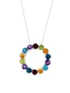 Effy Women's Sterling Silver & Multi Stone Pendant Necklace In Silver