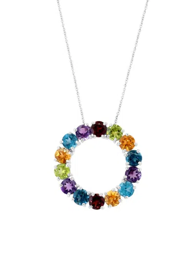 Effy Women's Sterling Silver & Multi Stone Pendant Necklace