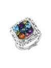 Effy Women's Sterling Silver & Multi Stone Ring In Silver