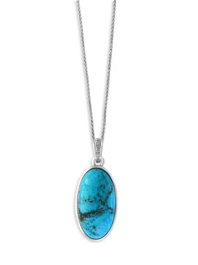 Effy Women's Sterling Silver & Turquoise Pendant Necklace In Blue