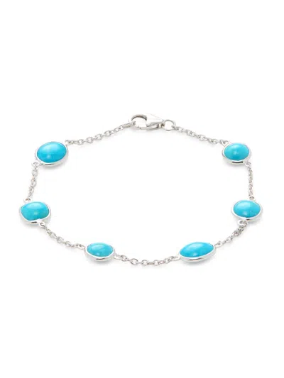 Effy Women's Sterling Silver & Turquoise Station Bracelet