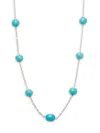 Effy Women's Sterling Silver & Turquoise Station Necklace In Silver