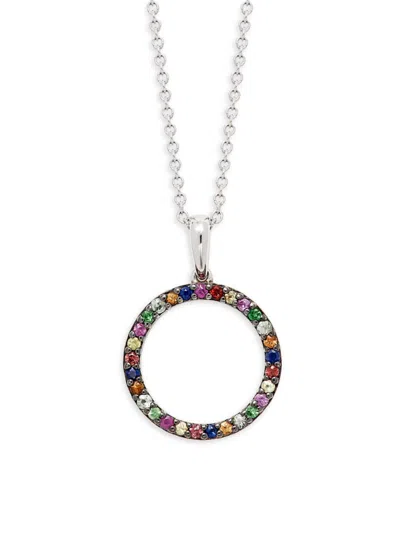 Effy Women's Sterling Silver, Multi Sapphire & Tsavorite Pendant Necklace