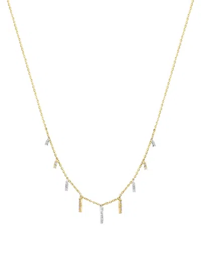 Effy Women's Two Tone 14k Gold & 0.16 Tcw Diamond Necklace