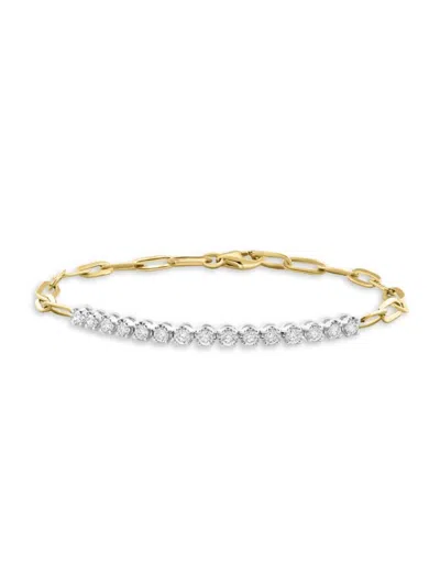 Effy Women's Two Tone 14k Gold & 0.75 Tcw Lab Grown Diamond Bracelet
