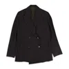 Eftychia Different Sides Double Breasted Dark Brown Jacket In Black