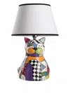 Egan Cat Patterned Table Lamp (21.5cm X 47cm) In Multi