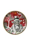 Egan Reindeer Christmas Plate (31cm) In Red