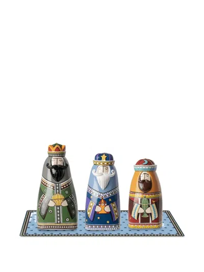 Egan Three Wise Men Decorated Ceramic (set Of Four) In Multi
