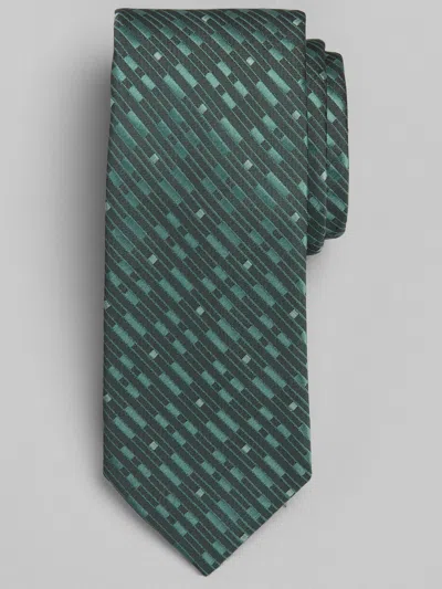 Egara Big & Tall Men's Narrow Brick Block Tie In Green