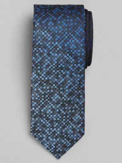 Egara Big & Tall Men's Narrow Tumbling Cubes Tie In Blue