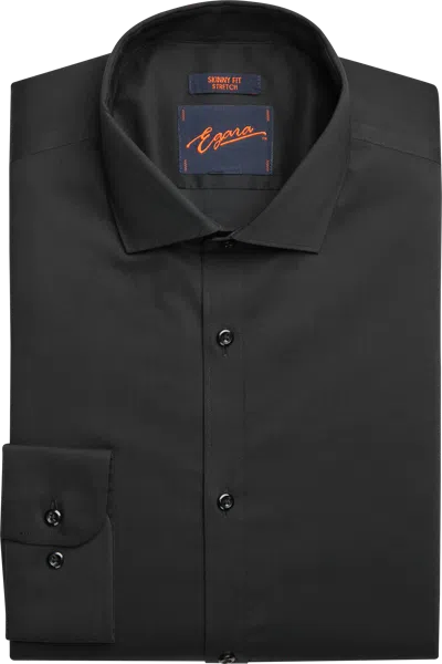 Egara Big & Tall Men's Skinny Fit Dress Shirt In Black