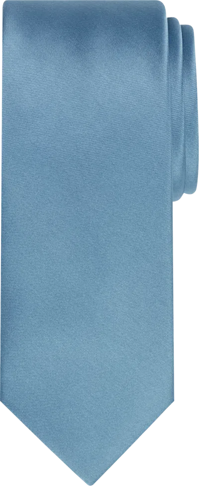 Egara Big & Tall Men's Skinny Solid Tie In Blue