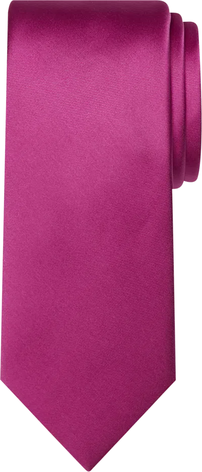 Egara Big & Tall Men's Skinny Solid Tie In Pink