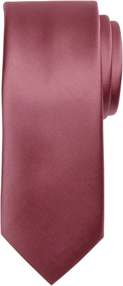 Egara Big & Tall Men's Skinny Solid Tie In Pink