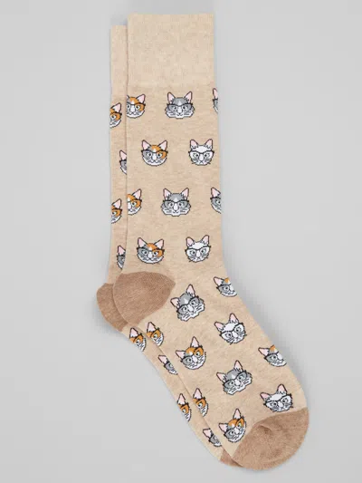Egara Cat With Glasses Socks, 1-pair In Brown