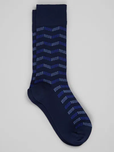 Egara Chevron Socks In Blue