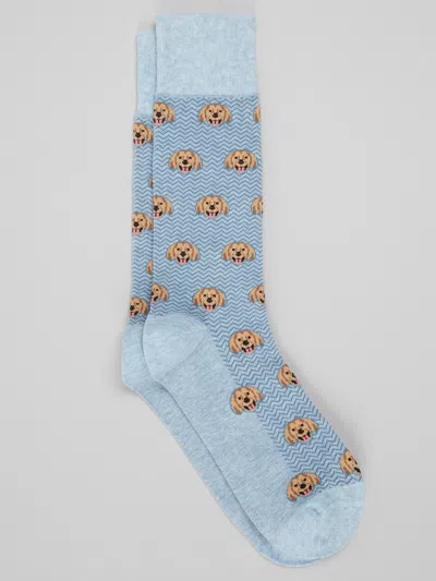 Egara Dog Face Socks, 1-pair In Blue