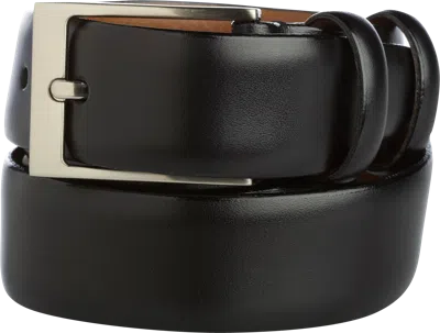 Egara Double Loop Leather Belt In Black