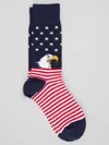 Egara Eagle Stripe Socks, 1-pair