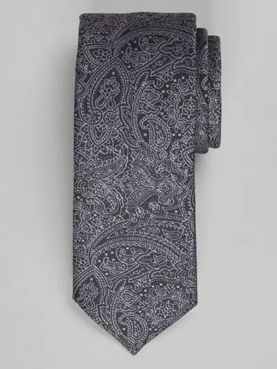 Egara Etched Modern Paisley Tie In Gray