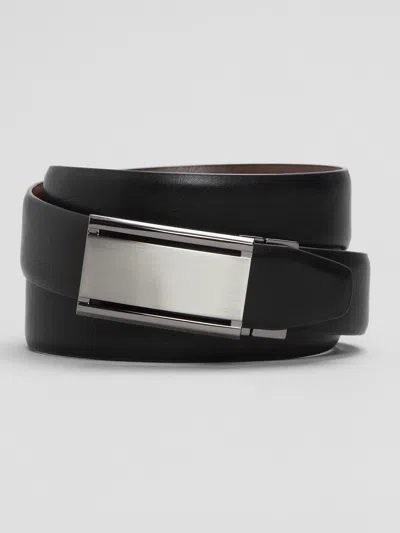 Egara Feather Edge Reversible Belt In Black/cognac