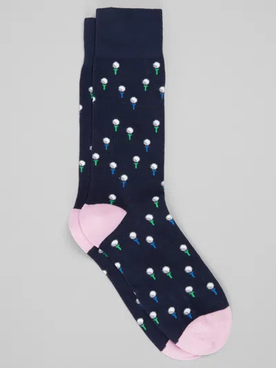 Egara Golf Ball And Tee Dress Socks, 1-pair In Blue