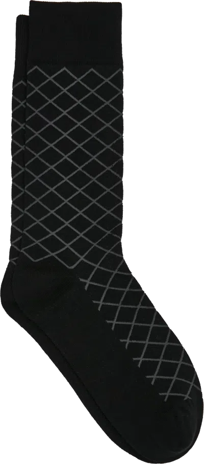 Egara Grid Dress Socks, 1-pair