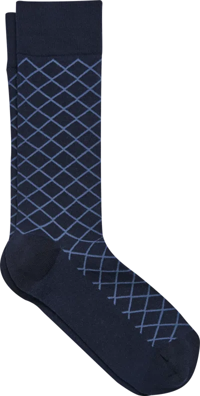 Egara Grid Dress Socks, 1-pair