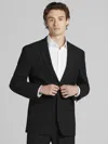 Egara Modern Fit Men's Suit Jacket In Black