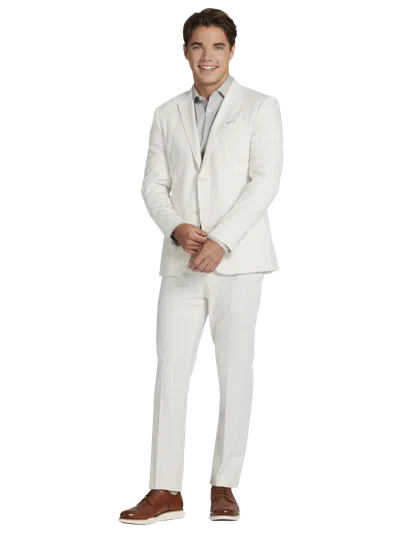 Egara Modern Fit Men's Suit Jacket In White