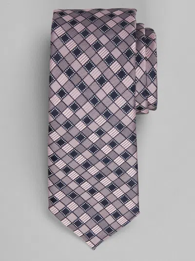 Egara Multi Textured Squares Tie In Purple