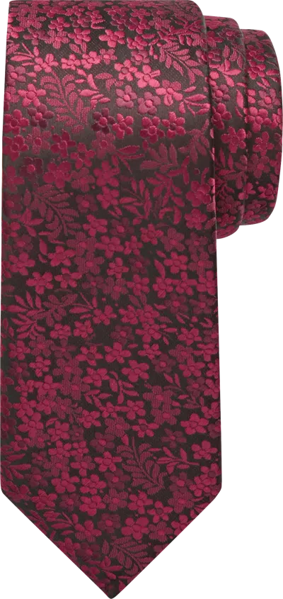 Egara Narrow Petite Floral Tie Purple