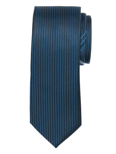 Egara Narrow X Underknot Stripe Tie In Blue