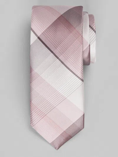 Egara Refined Plaid Tie In Pink