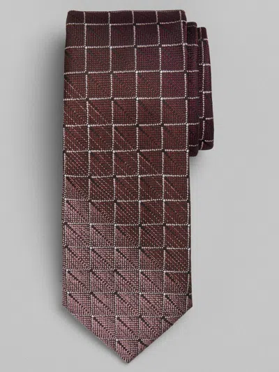 Egara Shooting Stars Grid Tie Burgundy - Size: One Size In Red