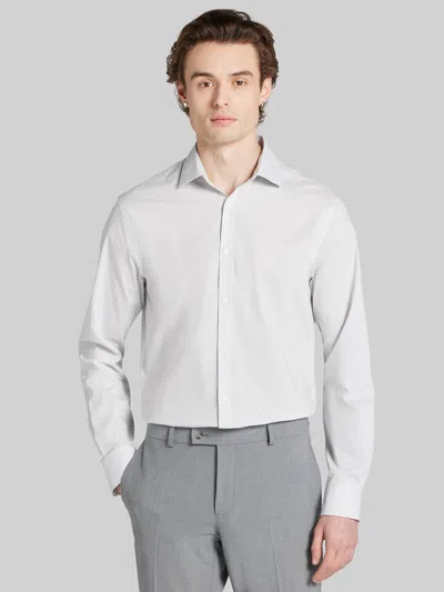 Egara Skinny Fit Criss Cross Pattern Dress Shirt In White