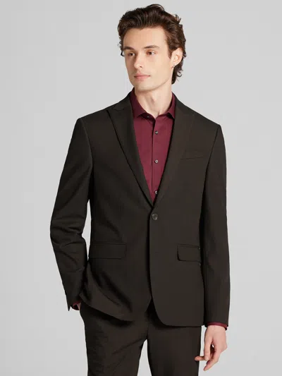 Egara Skinny Fit Men's Suit Jacket Chocolate - Size: 42 Short In Brown