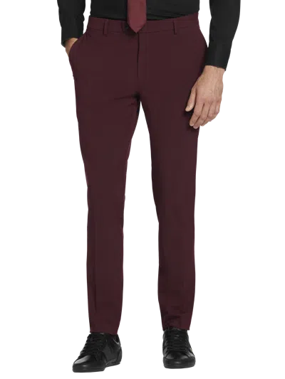 Egara Skinny Fit Men's Suit Pants Purple In Red