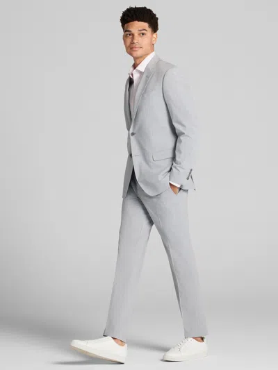 Egara Skinny Fit Notch Lapel Men's Suit In Gray