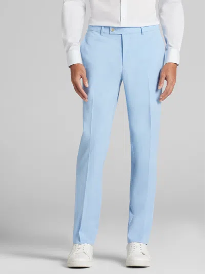 Egara Skinny Fit Pre-hemmed Dress Pants In Blue