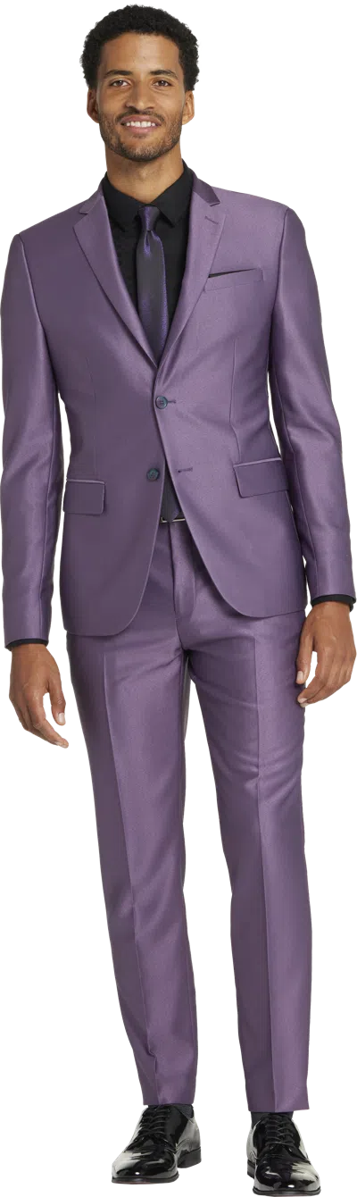Egara Skinny Fit Shiny Men's Suit Jacket