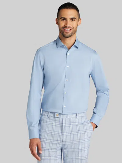Egara Skinny Fit Solid Dress Shirt In Blue