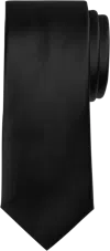 Egara Skinny Solid Tie In Black
