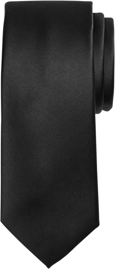 Egara Skinny Solid Tie Charcoal - Size: One Size In Gray