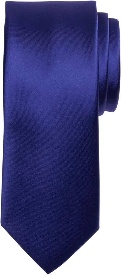 Egara Skinny Solid Tie Royal - Size: One Size In Purple