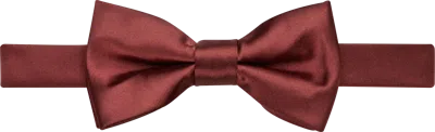 Egara Solid Formal Pre-tied Bow Tie Burnt