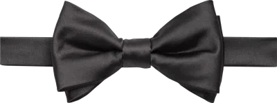 Egara Solid Formal Pre-tied Bow Tie Charcoal - Size: One Size