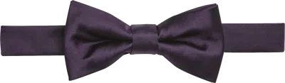 Egara Solid Formal Pre-tied Bow Tie Mysterioso Purple - Size: One Size