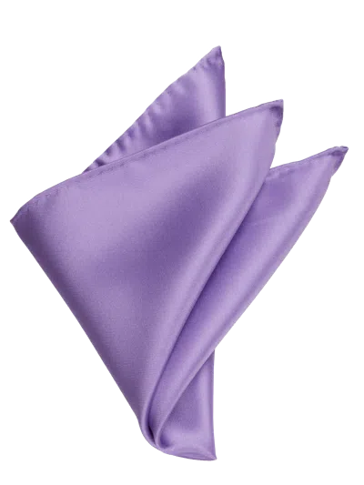 Egara Solid Pocket Square Lilac - Size: One Size